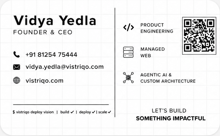 Vidya Yedla, Founder & CEO — contact details